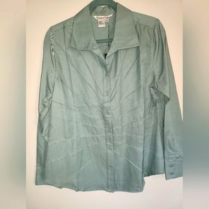 WinterSilks button-down shirt in sea foam - medium